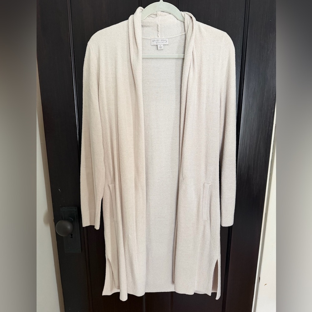 Barefoot Dreams Cream Open-Front Cardigan